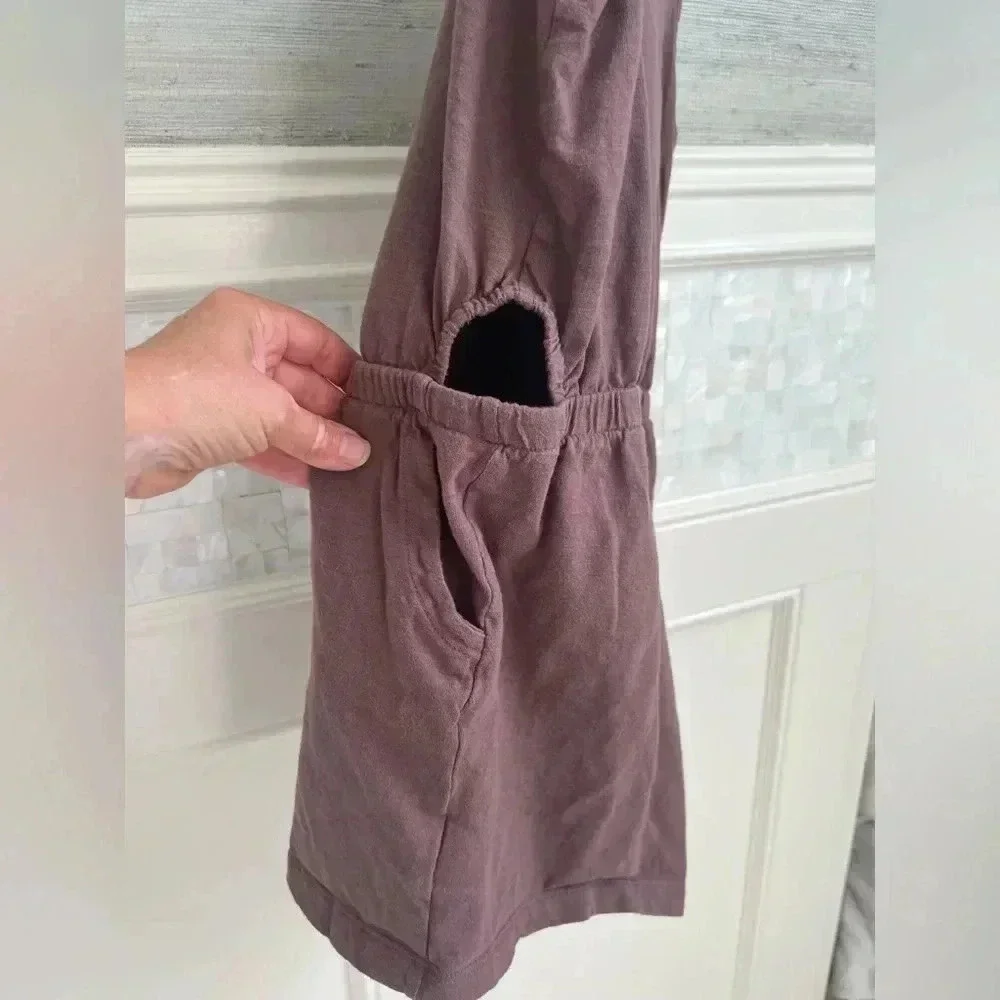 Gap kids girls xl 12 cutout romper shorts sleeveless peppercorn brown